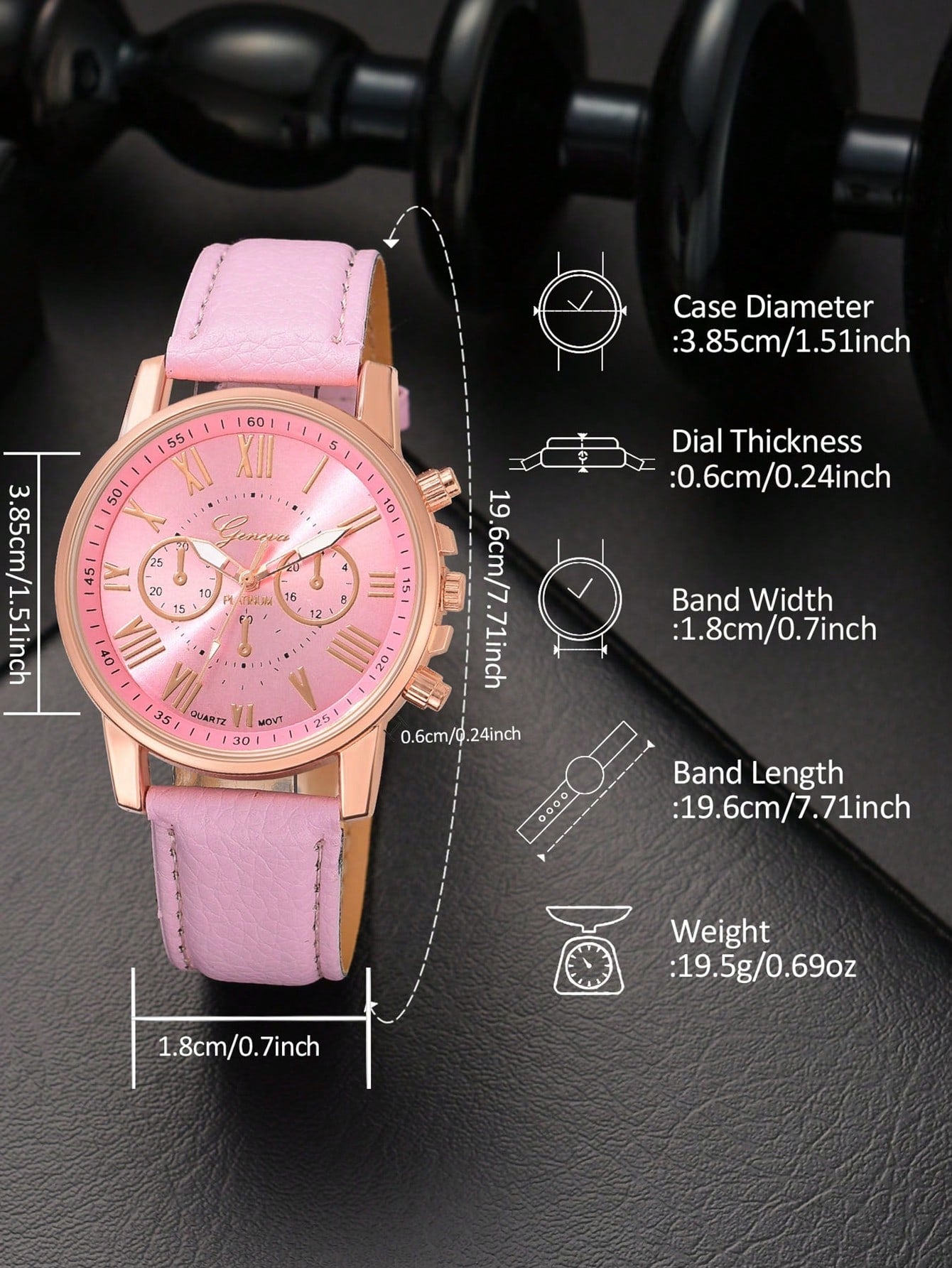 Elegant Women’s Jewelry & Watch Gift Set – pink Crystal Collection