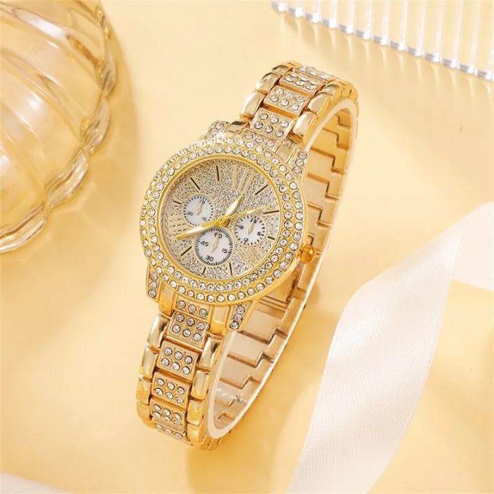 Luxury Gold-Plated Jewelry & Watch Set – Elegant & Sparkling
