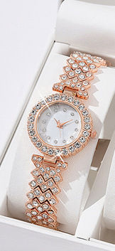 Elegant 6-Piece Rose Gold Diamond Jewelry Set