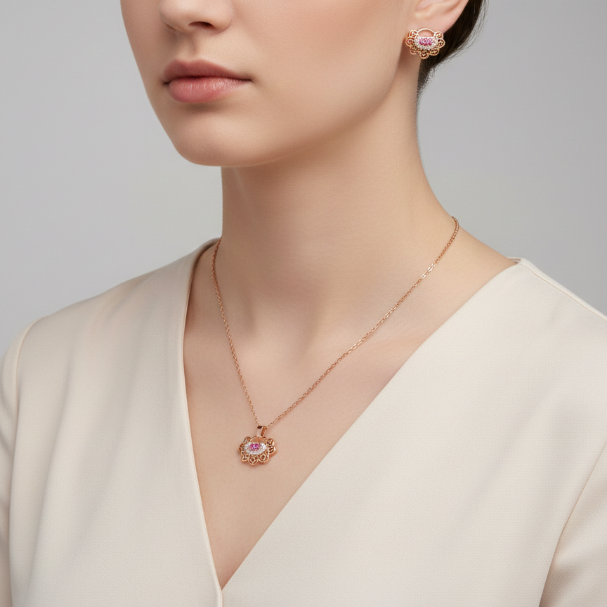 Rosé Blossom Luxe Jewelry Set