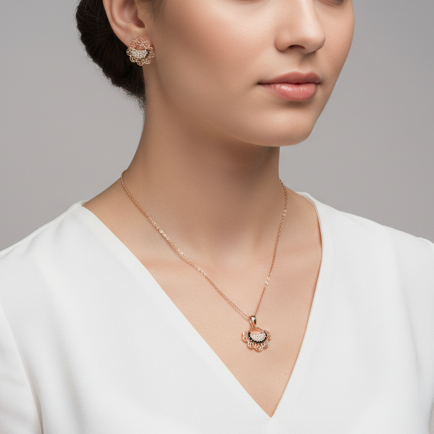 Golden Blossom Elegance Set