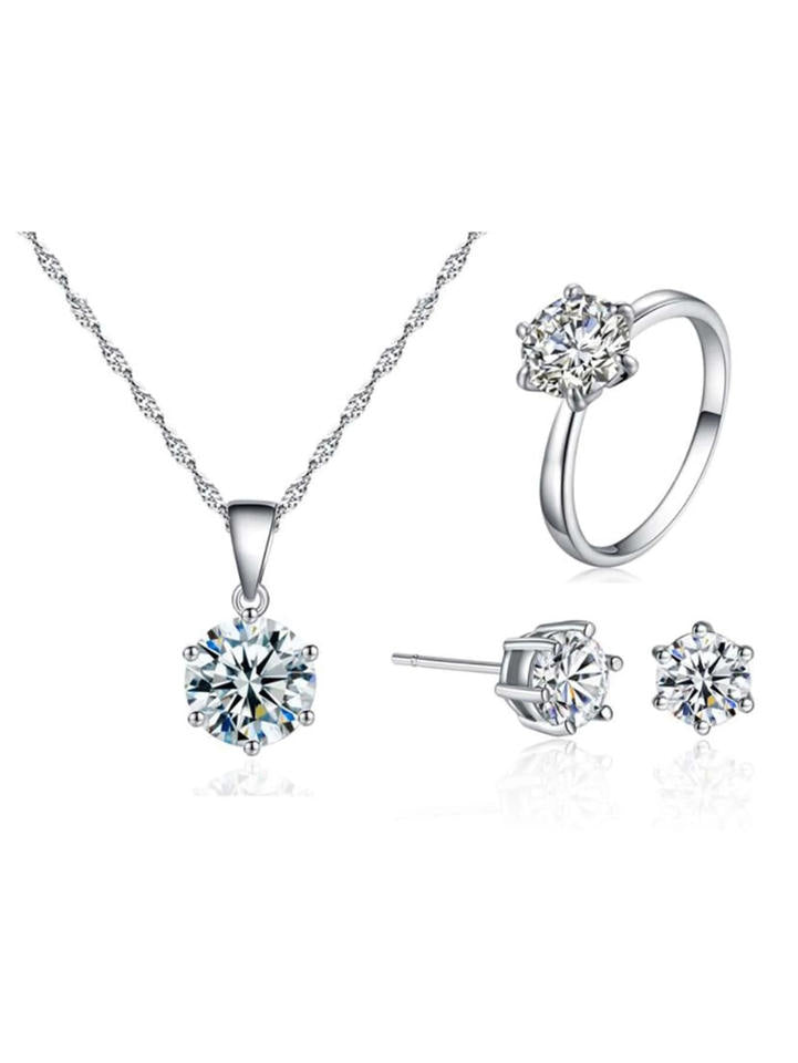 Elegant Silver Jewelry & Watch Set